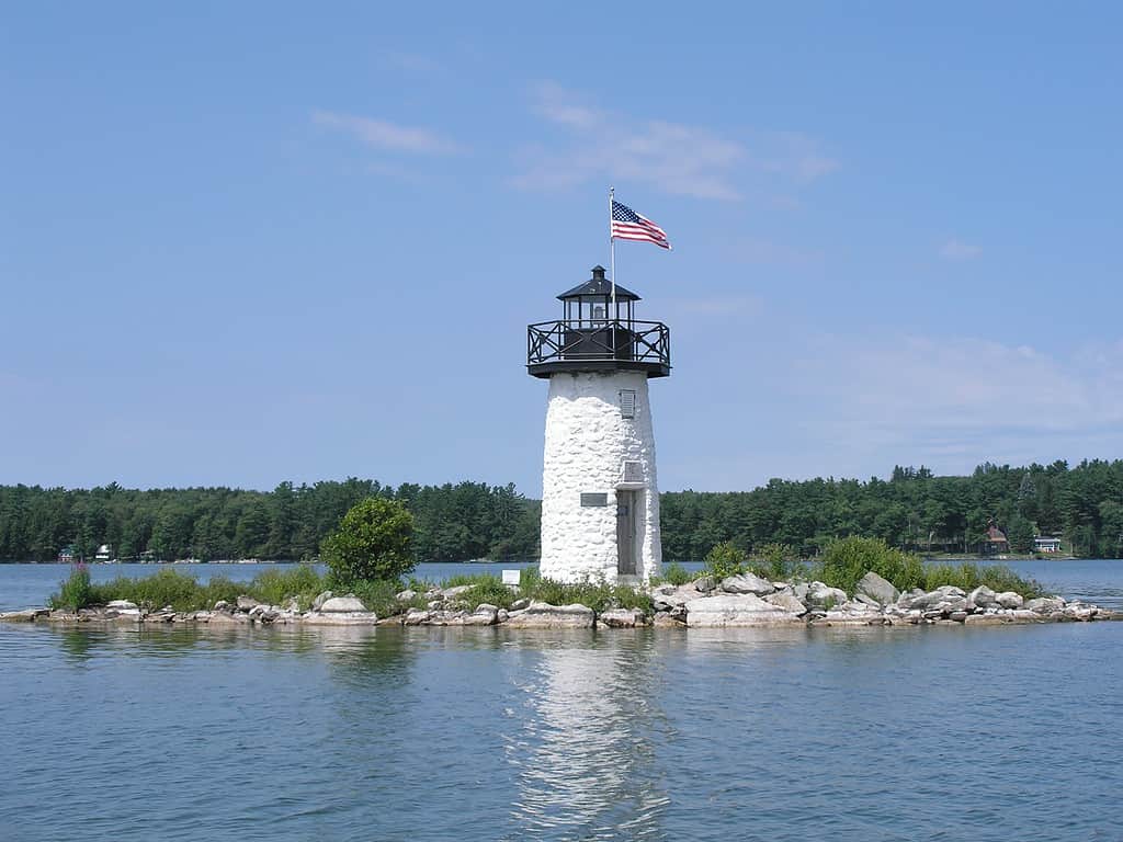 Ladies Delight Lighthouse on Lake Cobbosseecontee