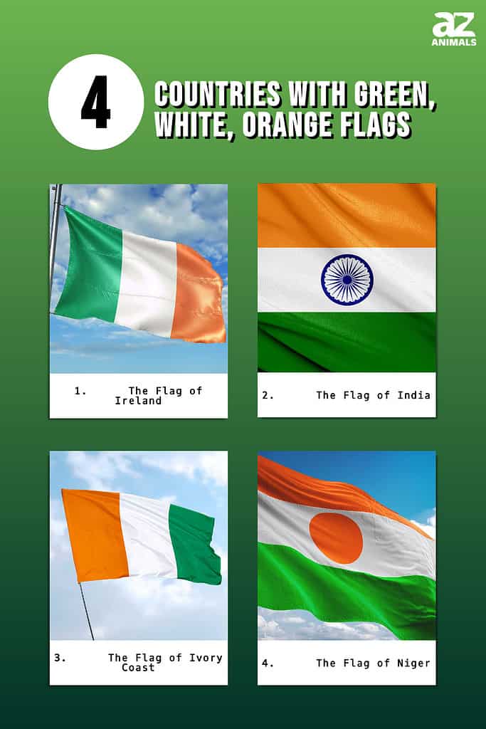 Countries with Green, White, Orange Flags infographic
