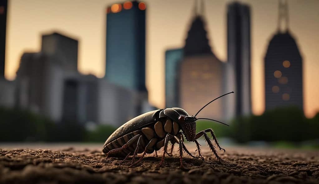 Roaches thrive in urban environments.