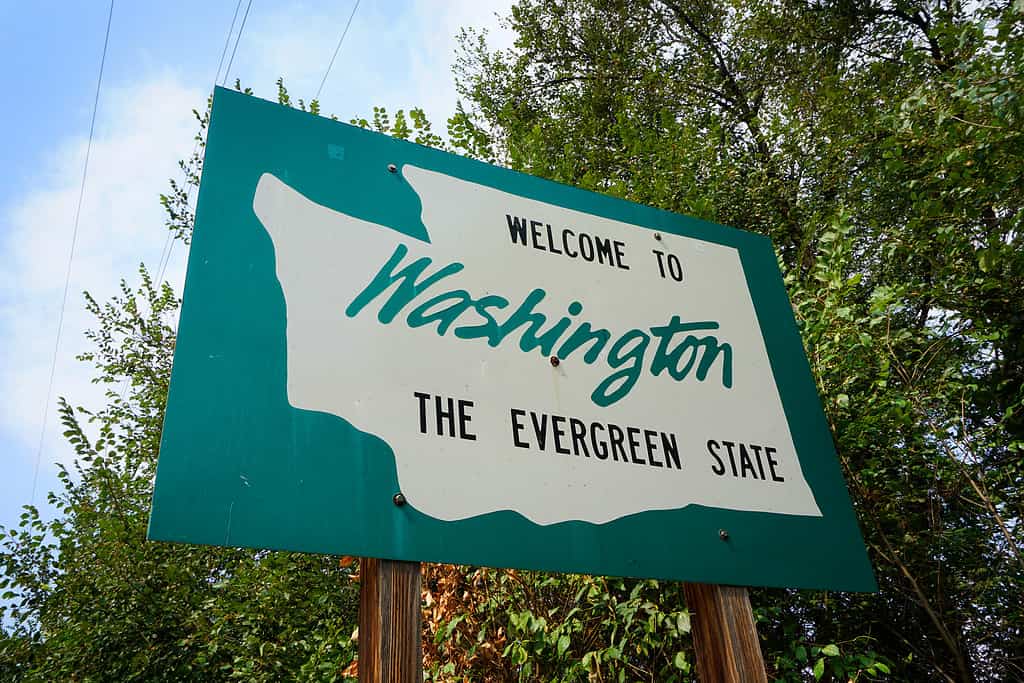 Welcome to Washington - state sign