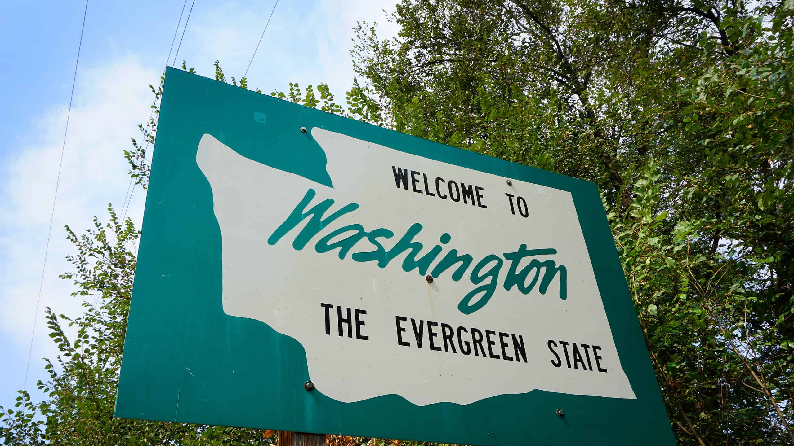 Welcome to Washington - state sign