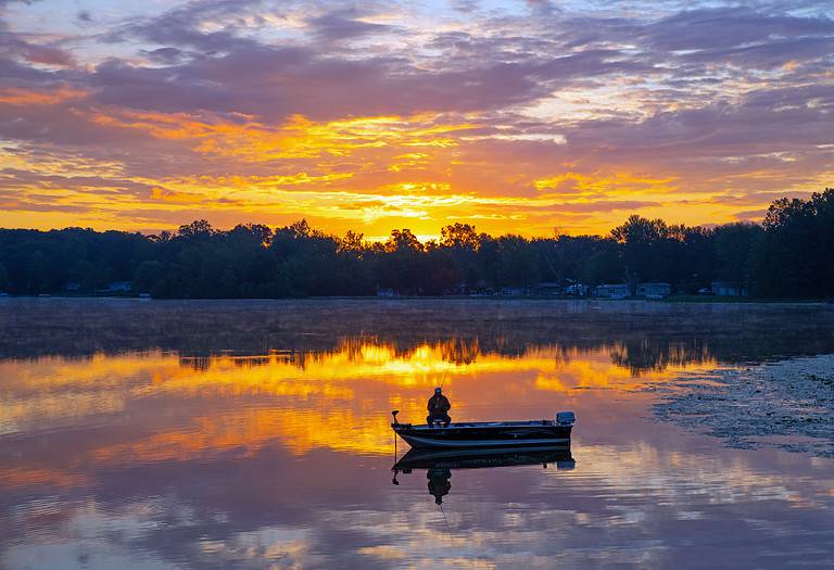 Early morning is often the best time of the day to fish.