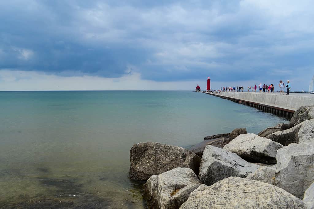 Grand Haven City Beach boardwalk