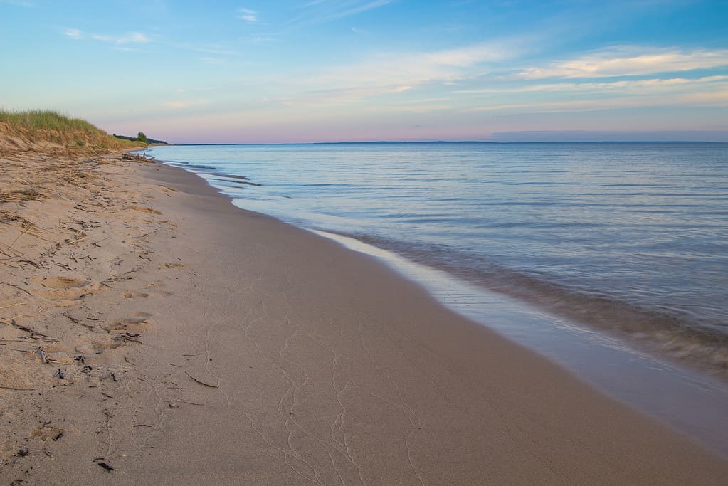 Sandy coast of Lake Michigan