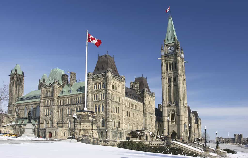 Parliament Hill in Ottawa, Canada. 