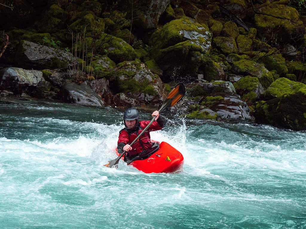 White water kayaking on the Smith River in northern California