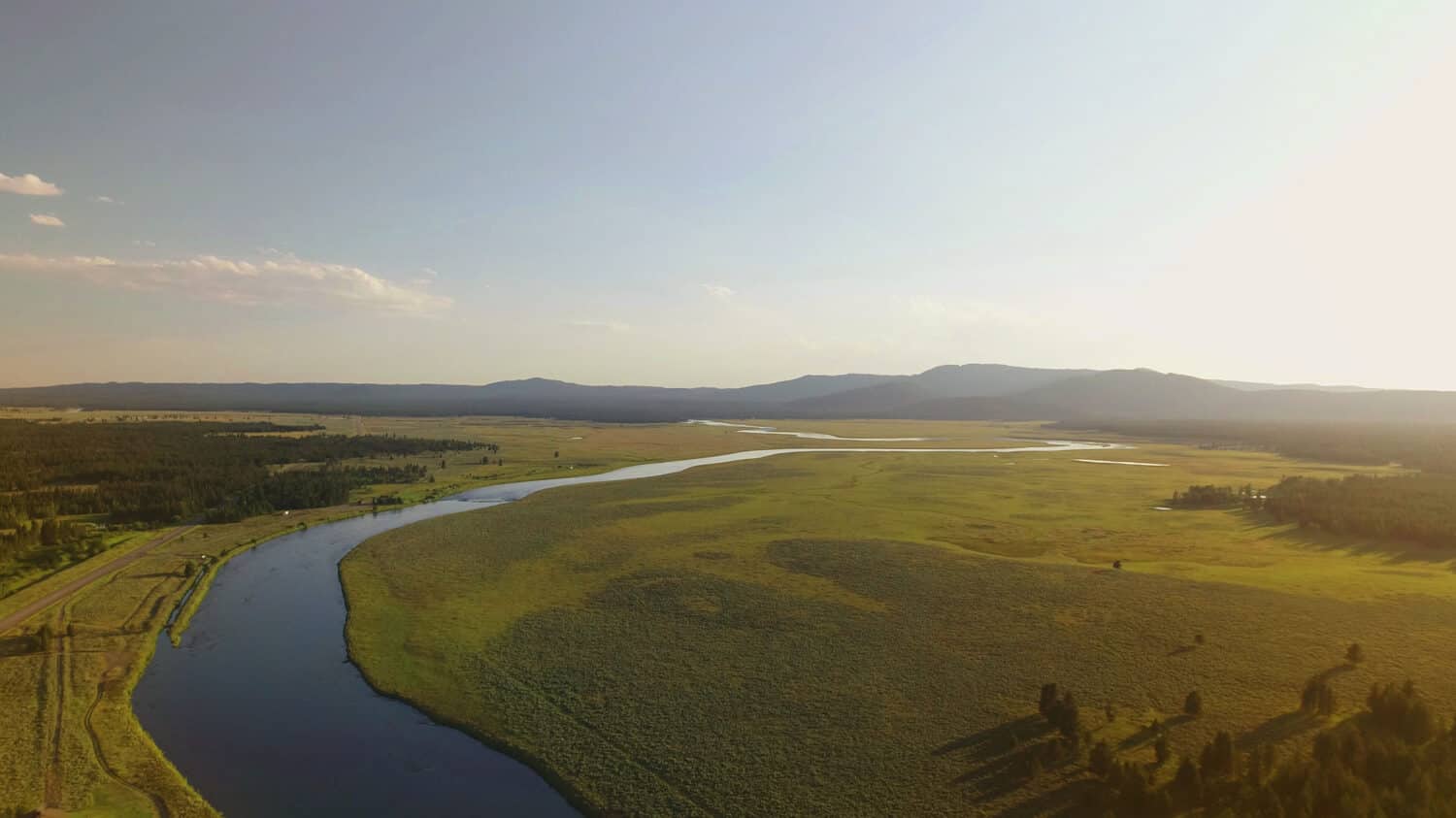 Aerial view of Henry's Fork river, Idaho