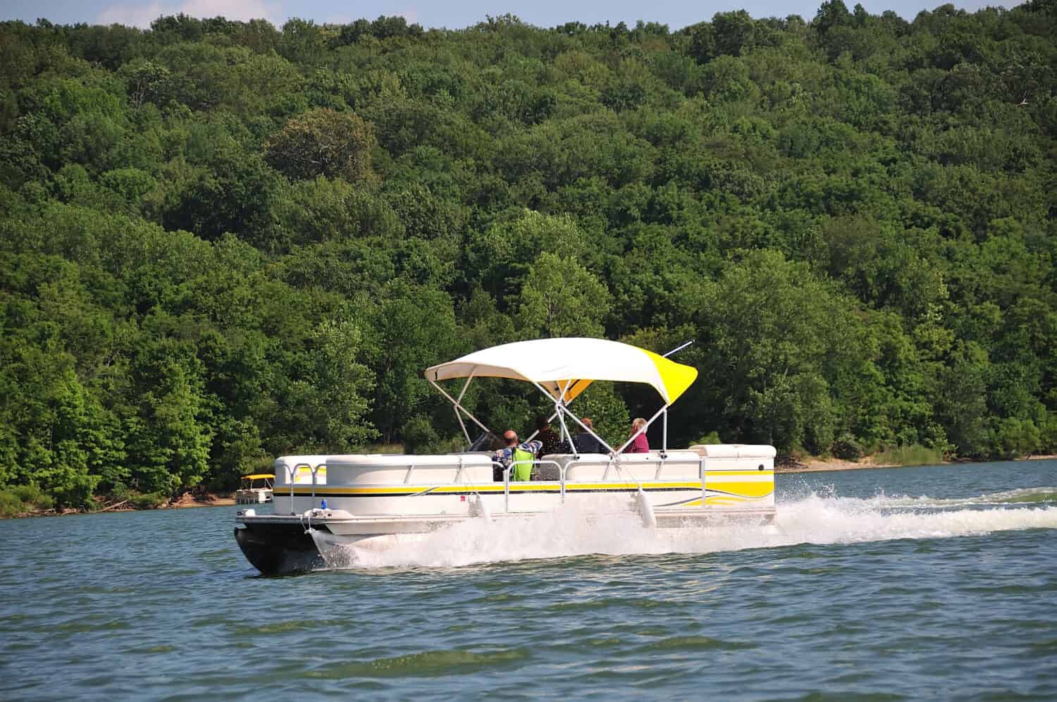 Boating In Indiana - Boating on Brookville Lake in Indiana, USA.