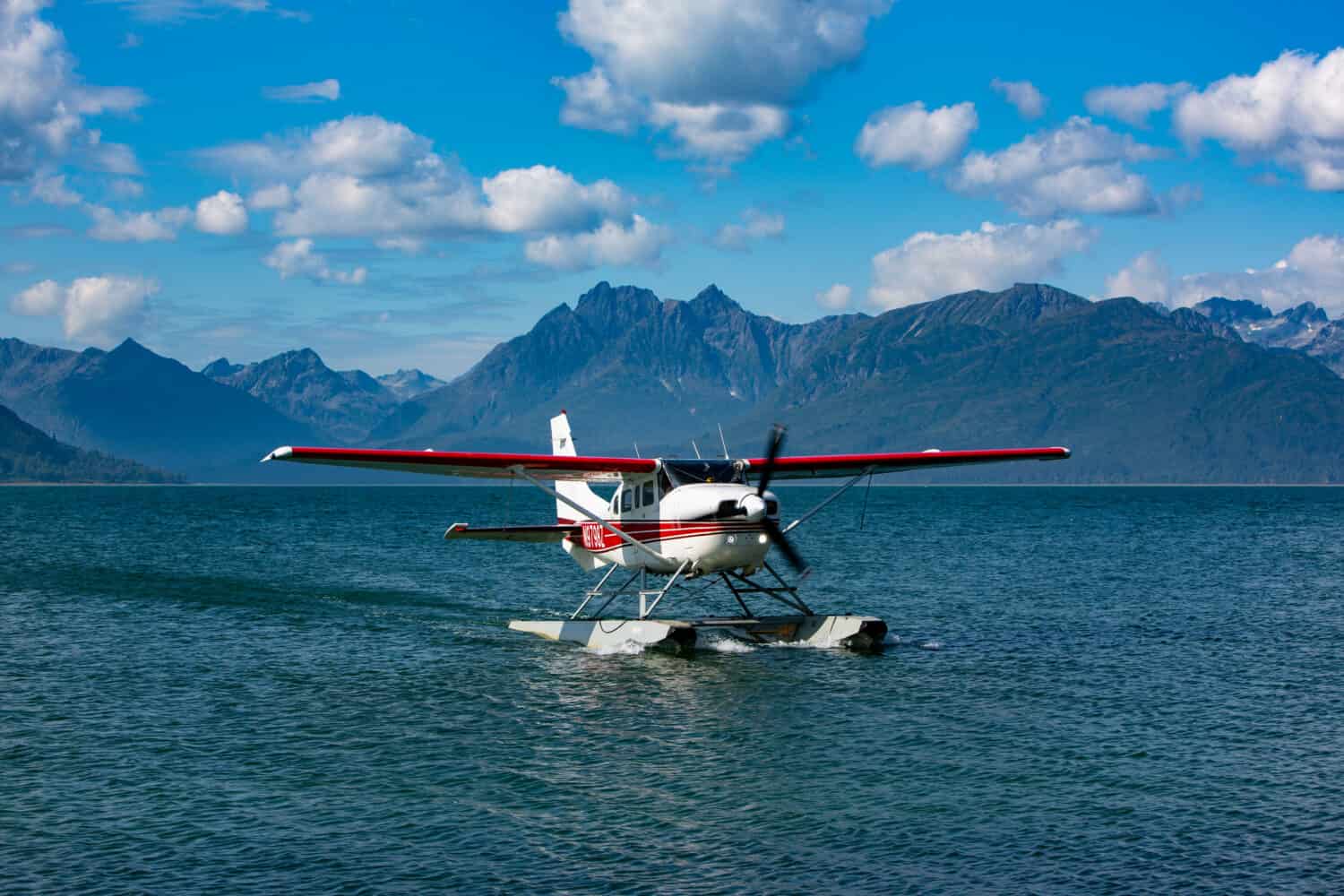 Lake Clark National Park and Preserve, Cook Inlet, Kenai Peninsula, Alaska, Floatplane, Mount Iliamna Volcano
