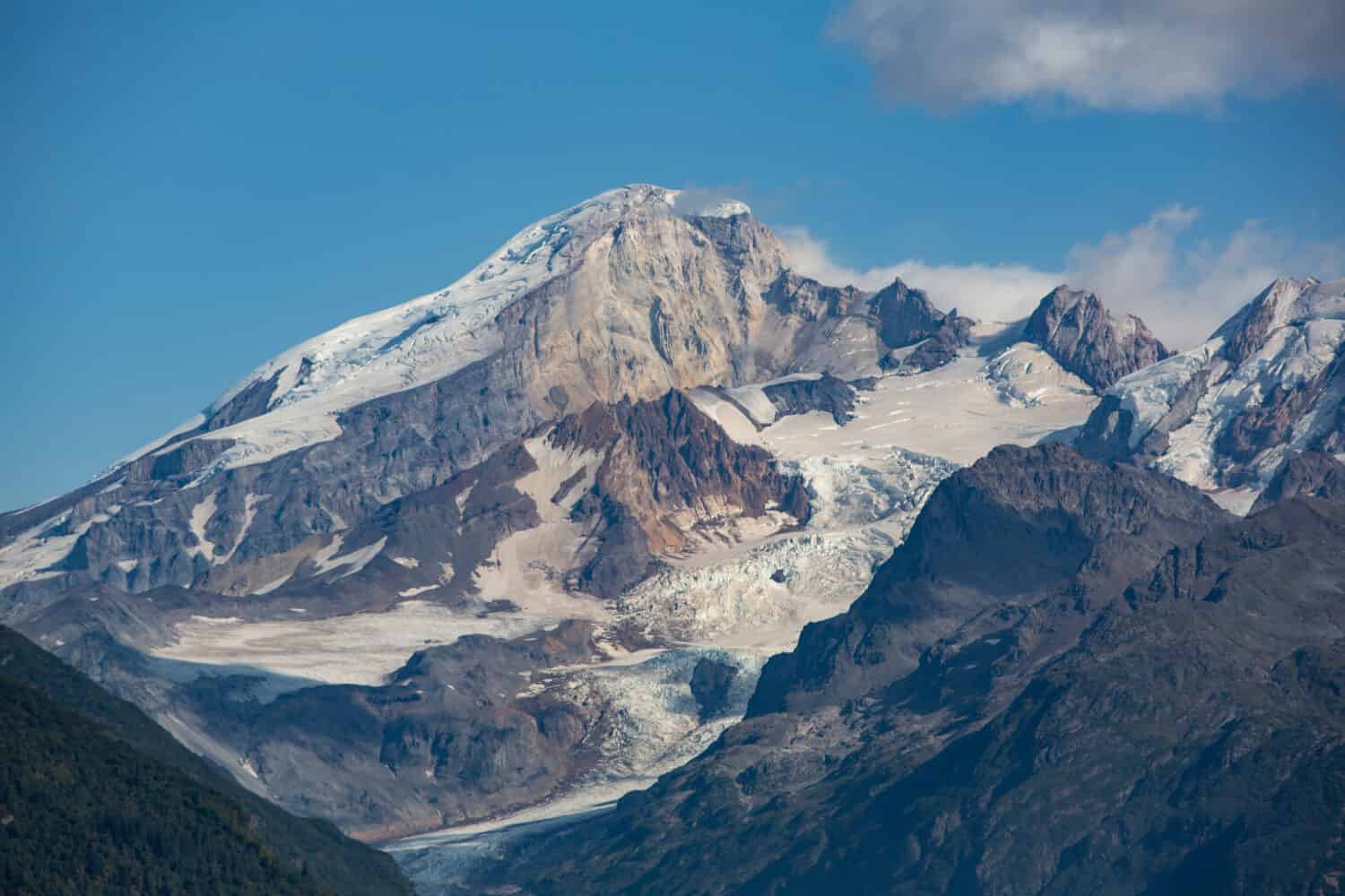 Mount Iliamna, Lake Clark National Park and Preserve, Cook Inlet, Alaska, Mountains, glacier