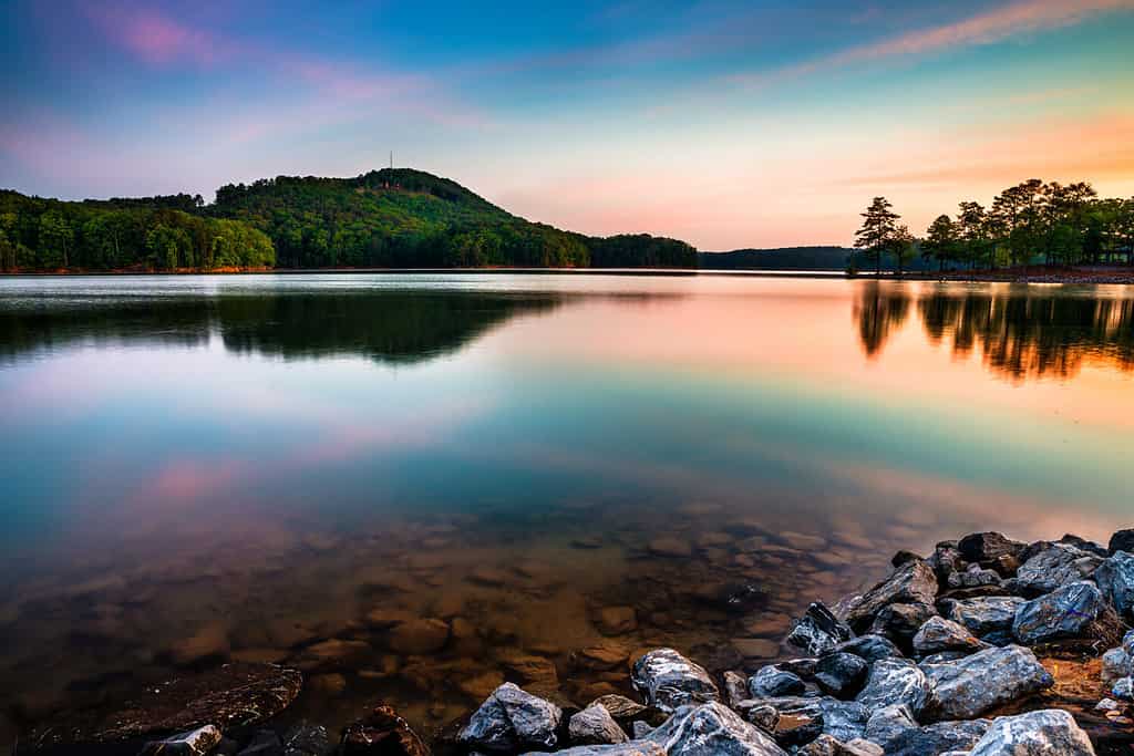 Lake Allatoona at Red Top Mountain State Park north of Atlanta at sunrise