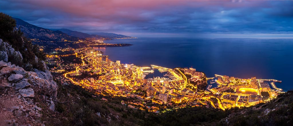 Monaco at blue hour