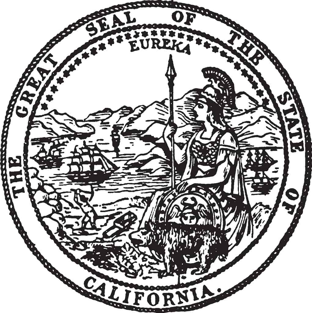 former version of the Great Seal of the State of California