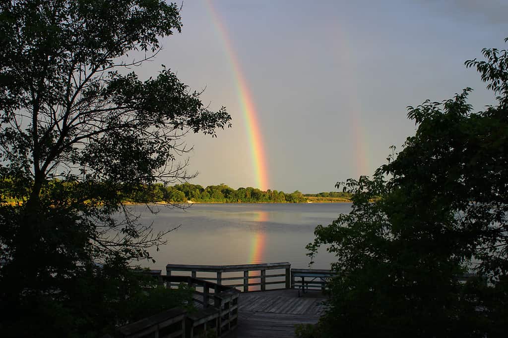 Big Creek Lake in Iowa, a popular destination for fishing.