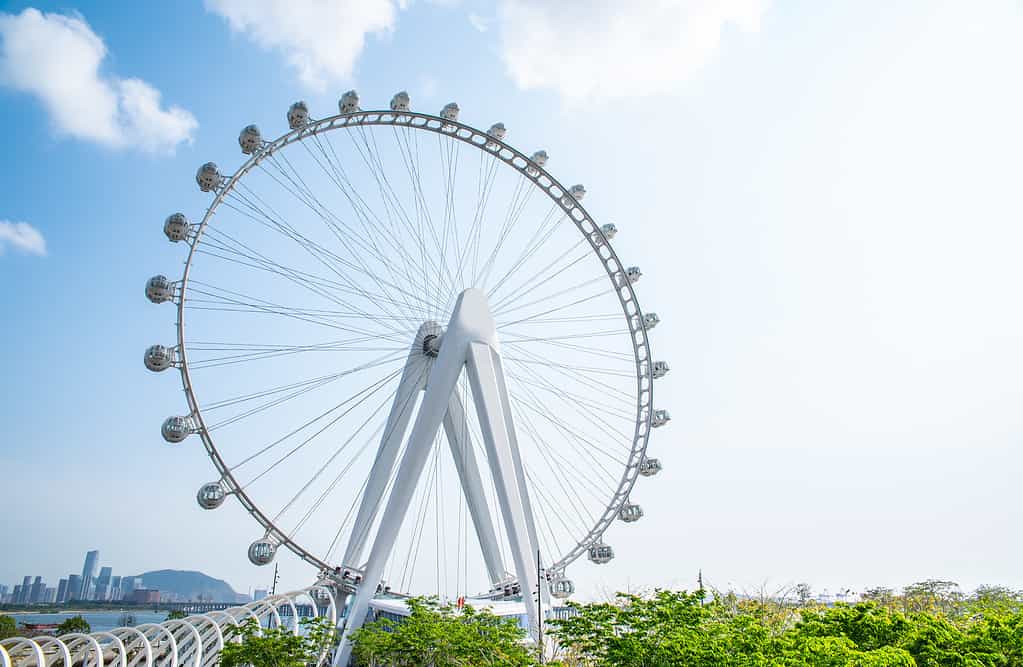 Giant Ferris Wheel Cityscape of Baoan District, Shenzhen, China