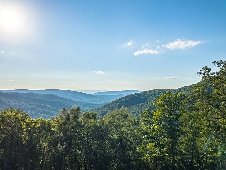 Appalachian Mountains in Virginia along the Blue Ridge Parkway in George Washington and Jefferson National Forest