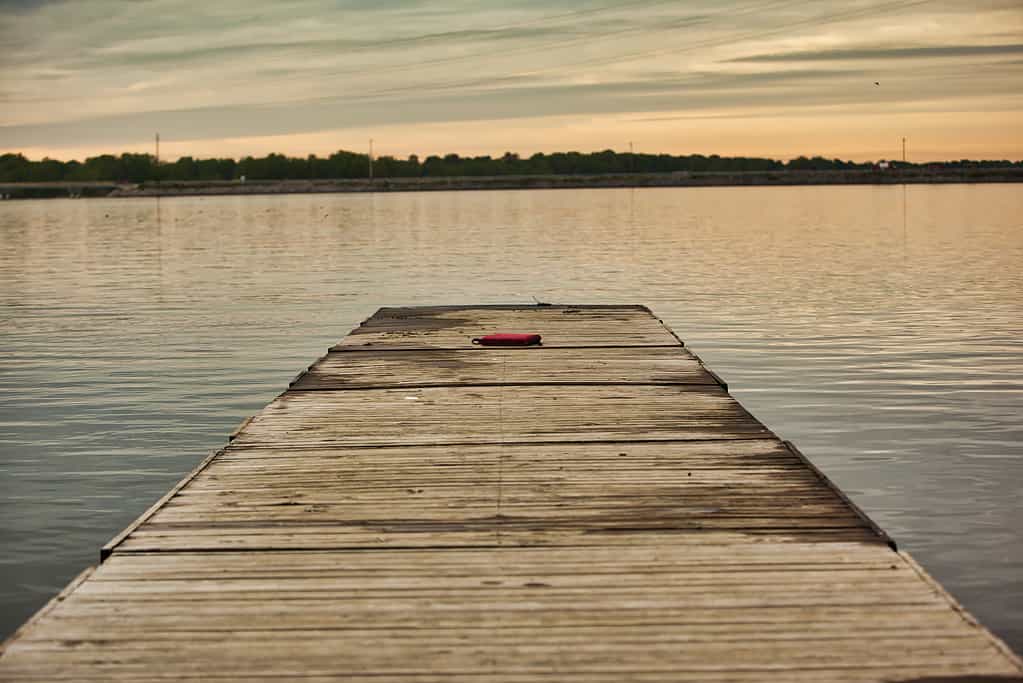 Peaceful sunset on Hoover Reservoir in Westerville, Ohio, just outside of Columbus.