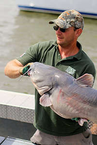 The Largest Blue Catfish Ever Caught in Louisiana Weighed as Much as a Baby Hippo photo