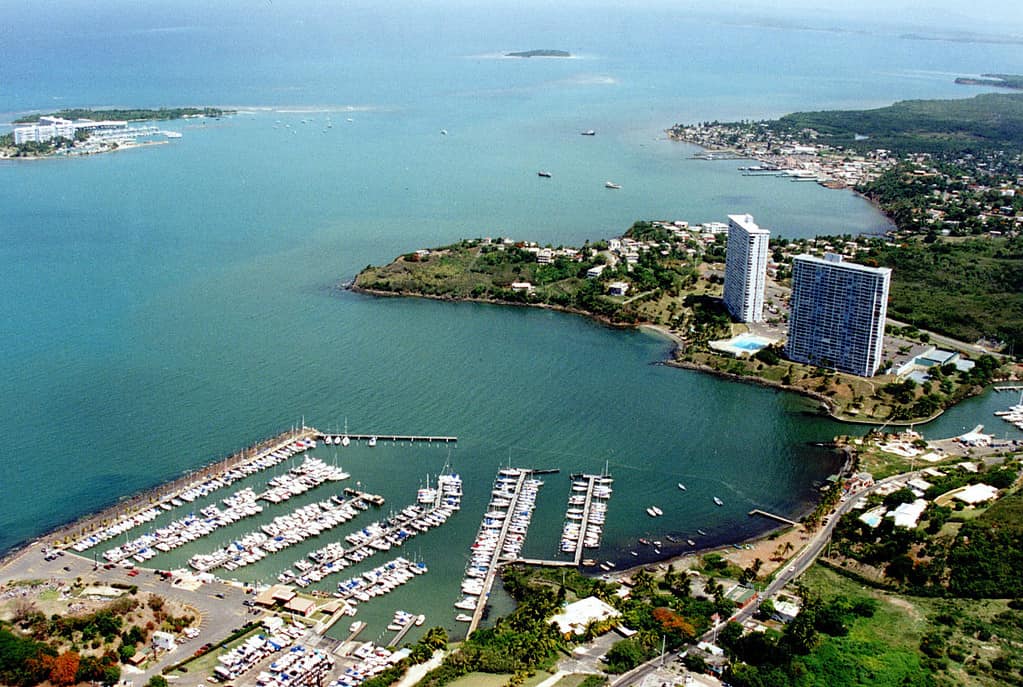 Aerial view of Fajardo Basin, Puerto Rico