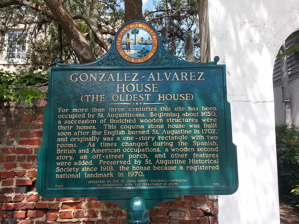Gonzalez-Alvarez House information plaque