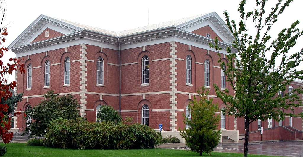 Platte County Courthouse in Platte City, Missouri. The original courthouse was burned in the Civil War.