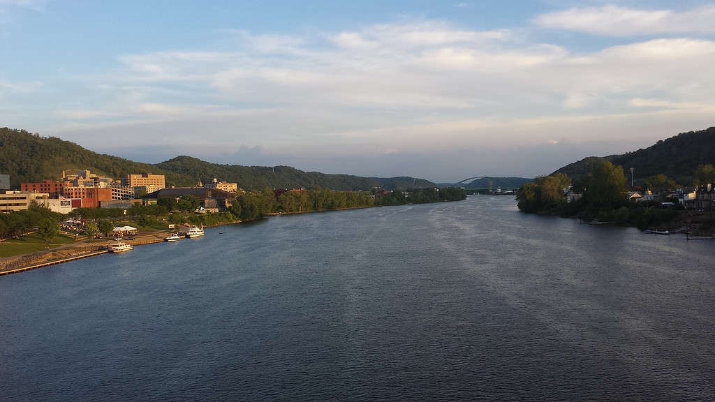 The Ohio River in Wheeling, West Virginia