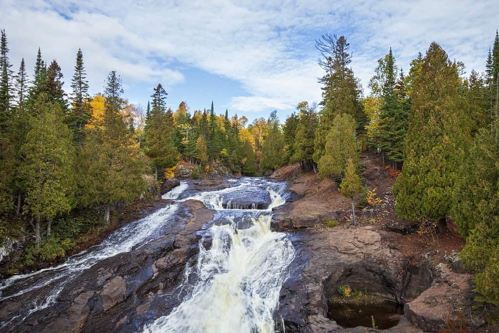The Cross River on the north shore of Lake Superior in northern Minnesota during the fall
