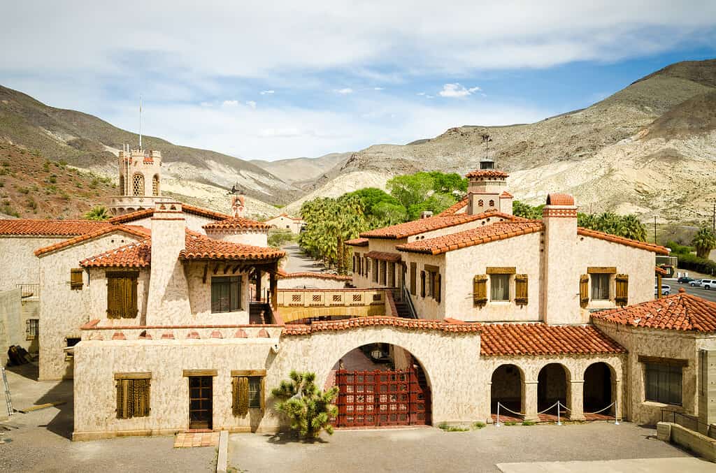A view of the beautiful Scotty's Castle in Death Valley, California.