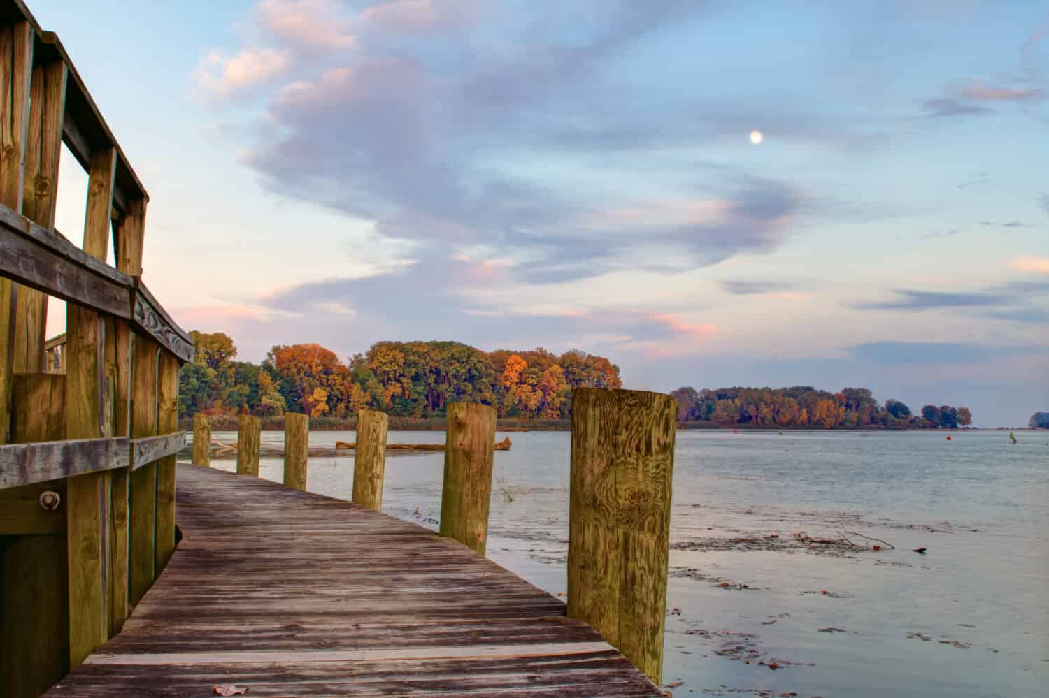 "Lake Erie Fall Beauty" A shot looking out at Pointe Mouillee State Game area on a very warm fall day in 2011 on the far southern end of Wayne County in Michigan.