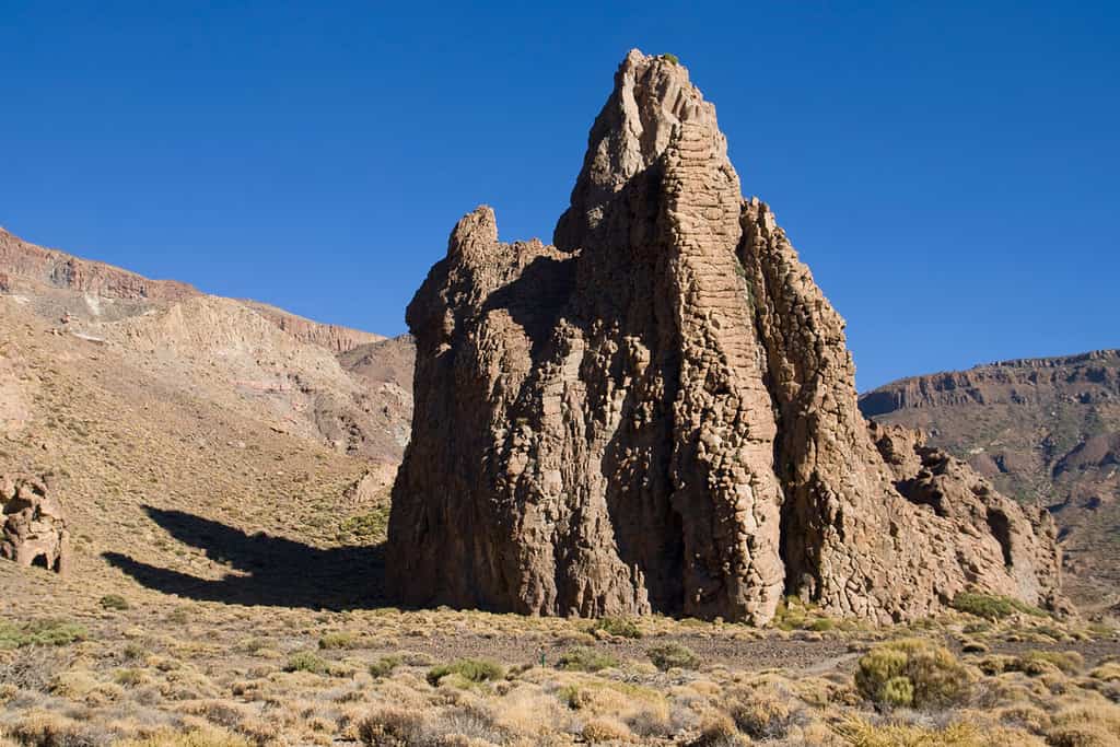 Phonolitic (phonolite) dome of La Catedral (The Cathedral) in the Teide National Park, Tenerife, Canary Islands.