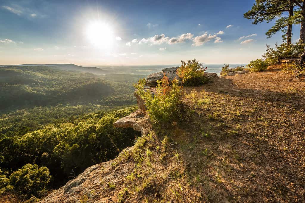Sunset on Bluff in the Ozarks at Petit Jean State Park, Arkansas