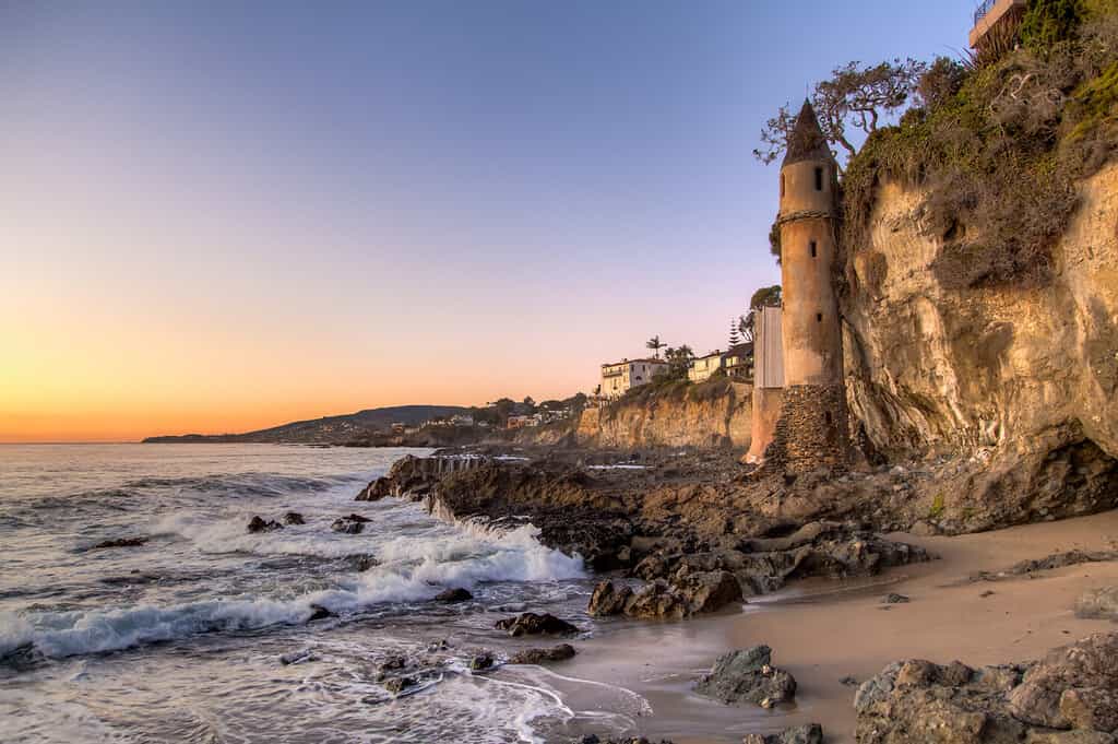 Beautiful coastline in Victoria Beach, Laguna Beach, Orange County, California, USA