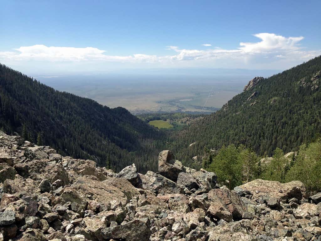 San Luis Valley from Sangres in Colorado