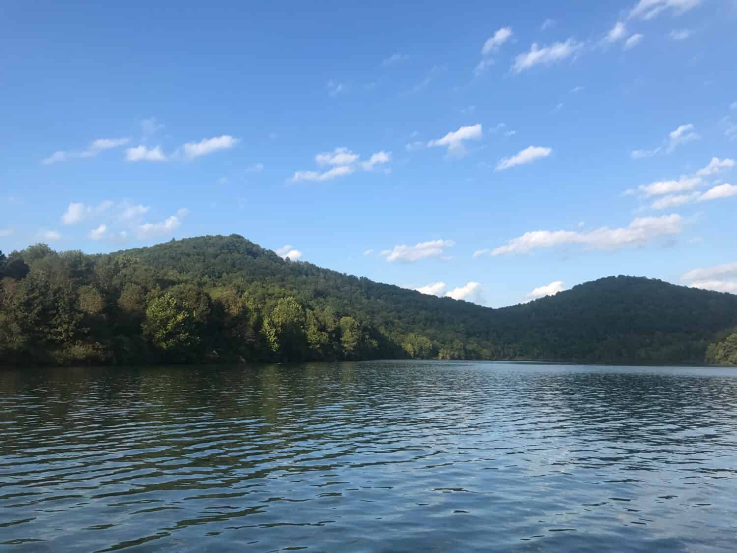 On the water if Burnsville Lake in West Virginia