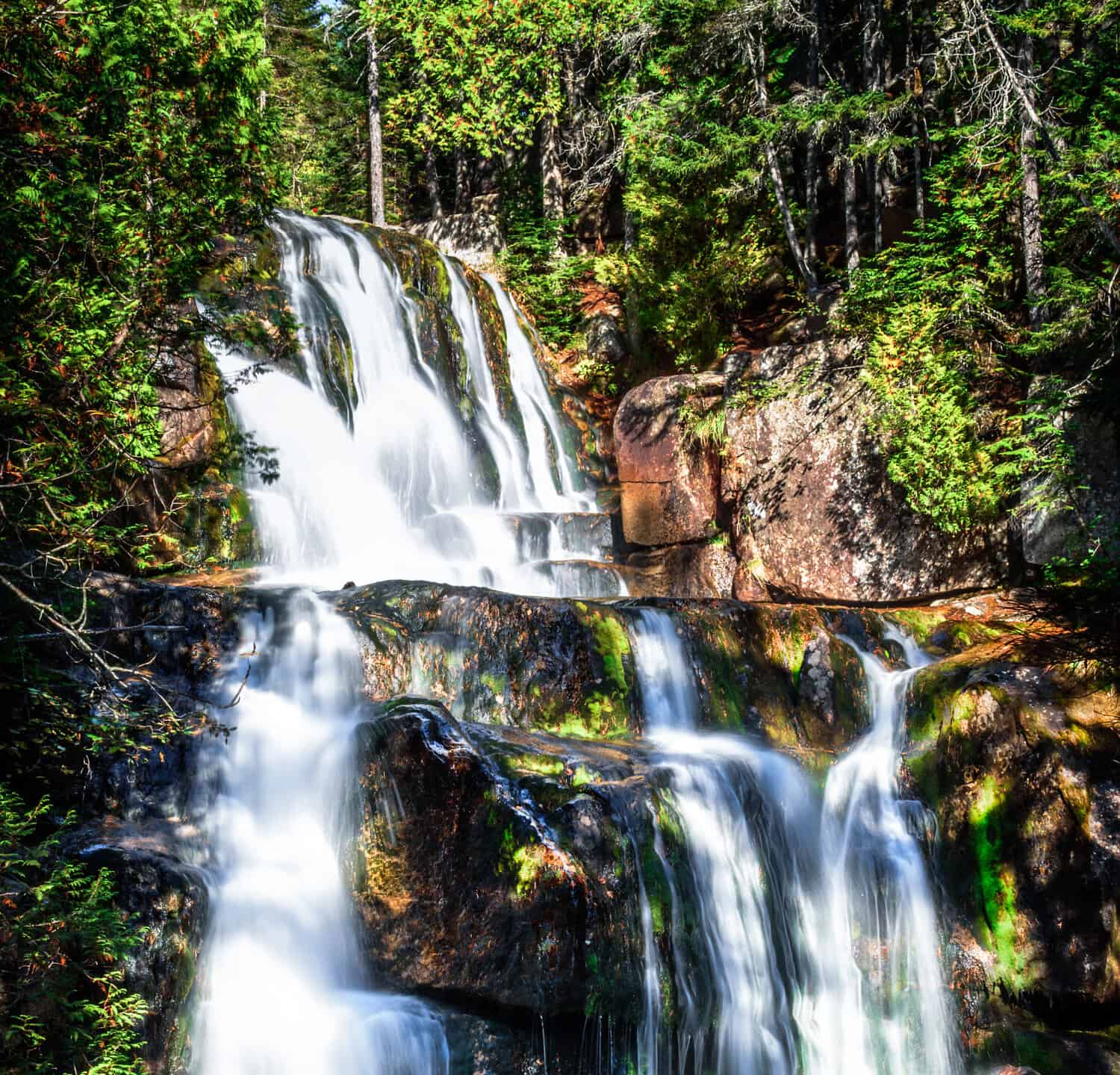 Waterfall on the side of Mount Katahdin in Maine