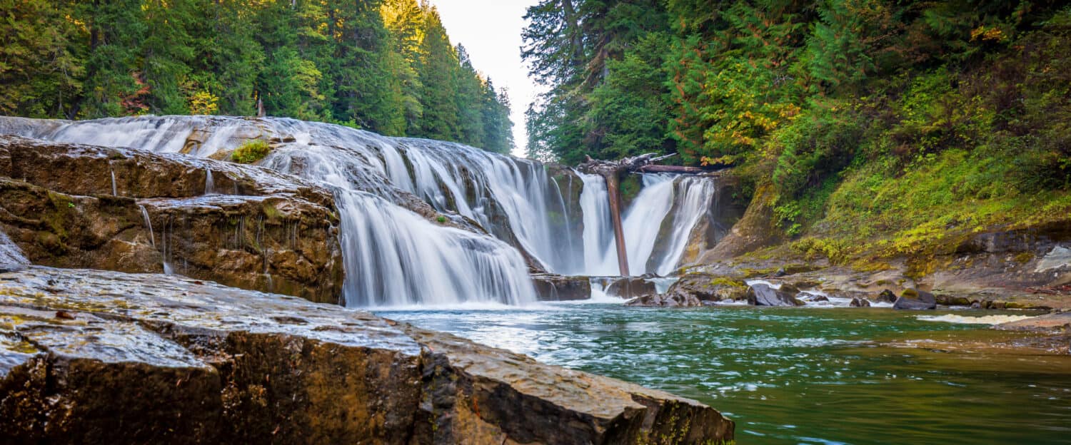 Middle Lewis Falls in Gifford Pinchot National Forest, Washington