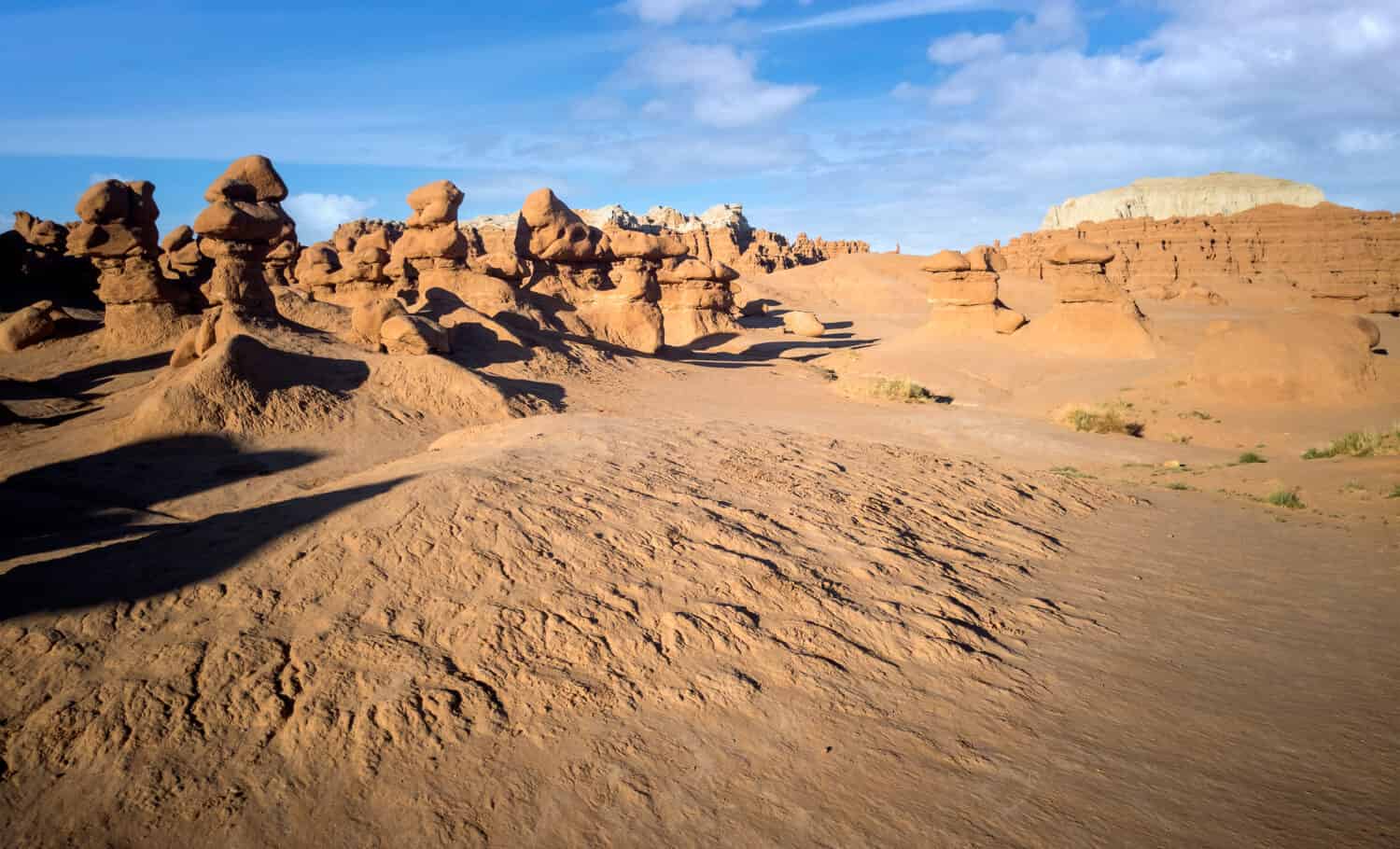 Glorious Goblin Valley State Park on a hot summer day in Utah