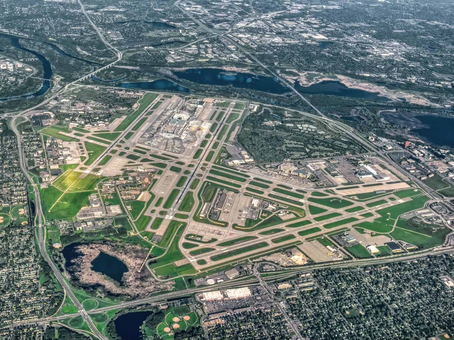 Aerial View of the Minneapolis St. Paul International Airport