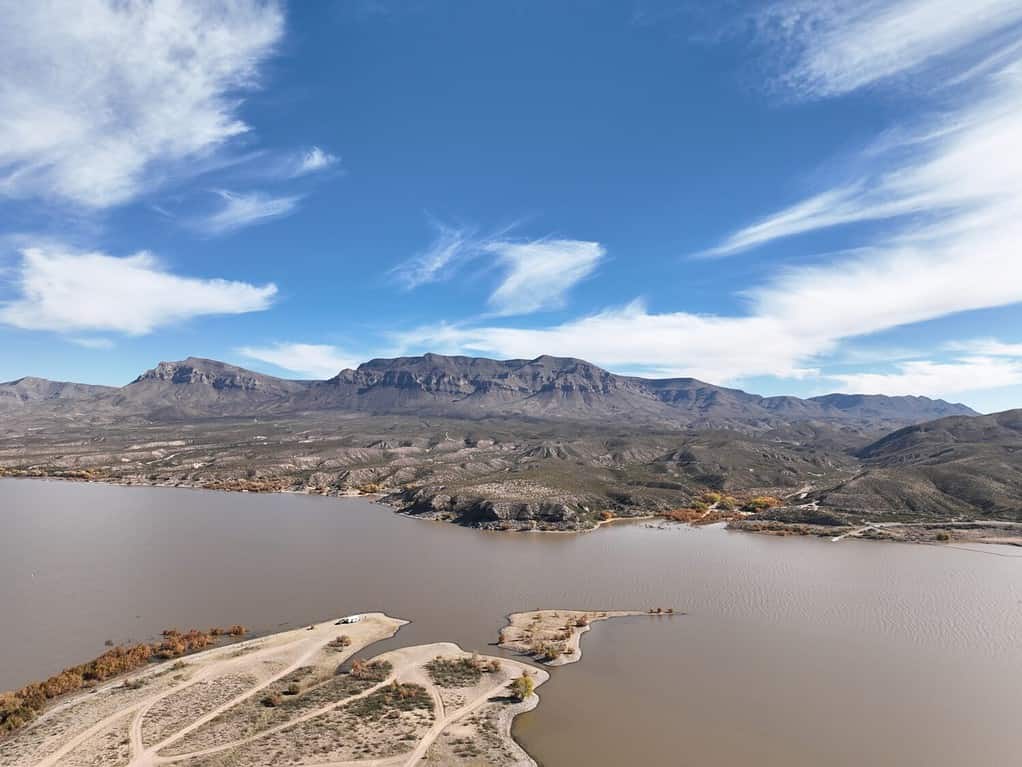 Aerial Timber Mountain Caballo Lake New Mexico