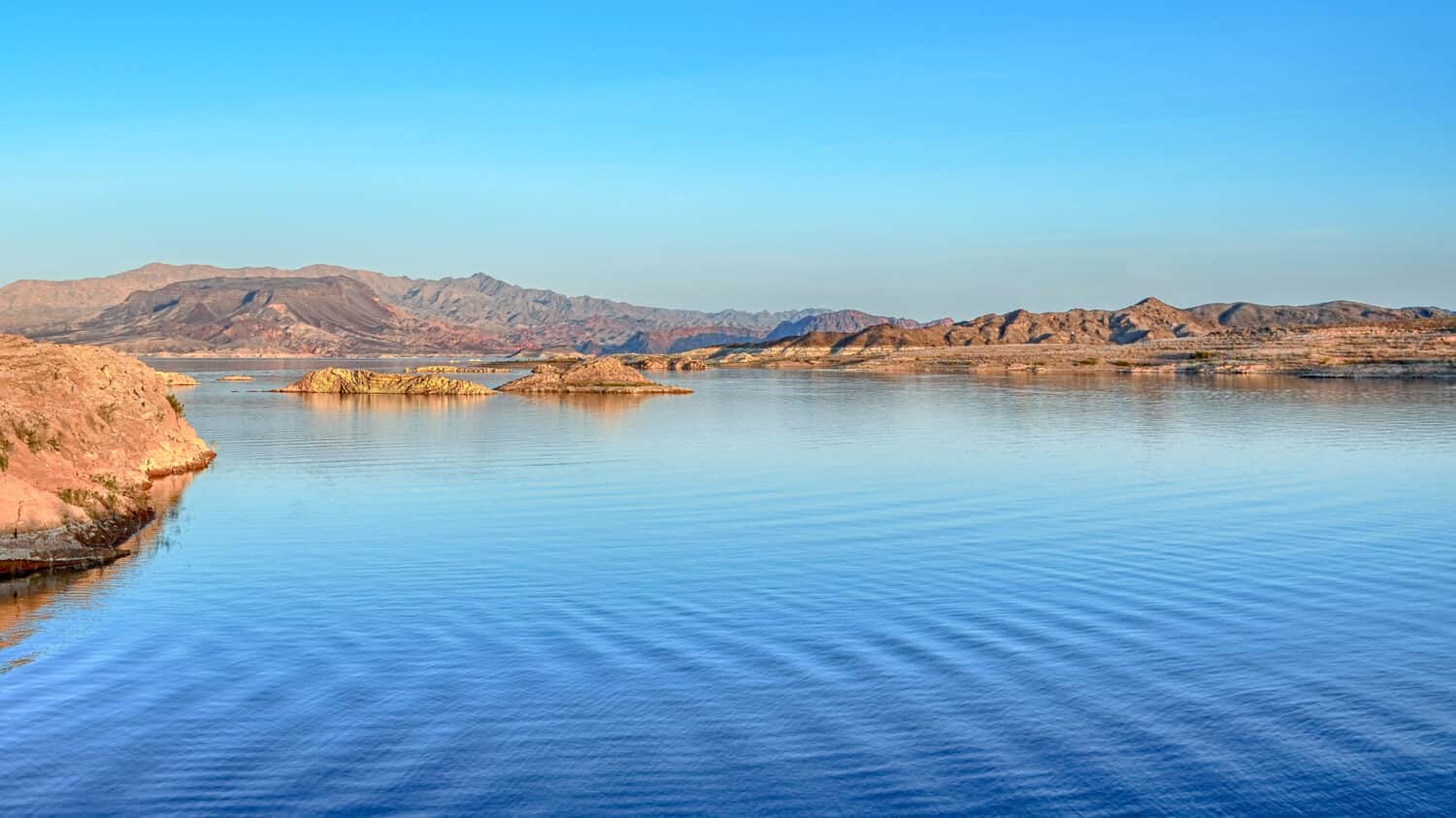 Dusk at Sunset View Overlook, Lake Mead National Recreation Area, Nevada