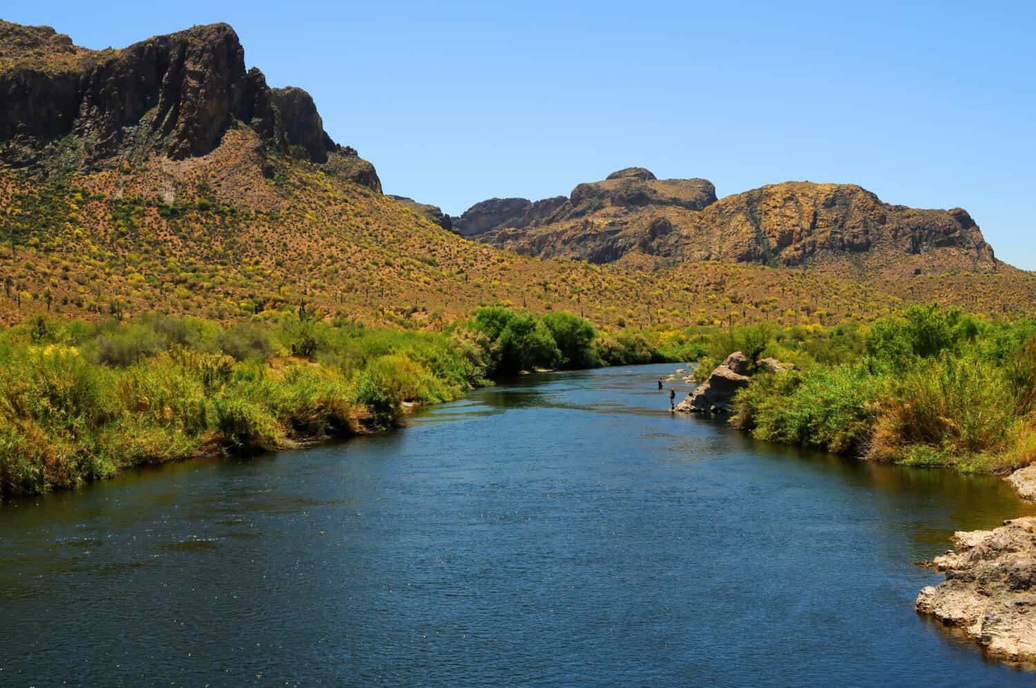 Salt River Arizona recreationa area, Desert Mountains, east of Phoenix Arizona