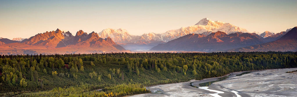 Denali Range Mt McKinley Alaska North America