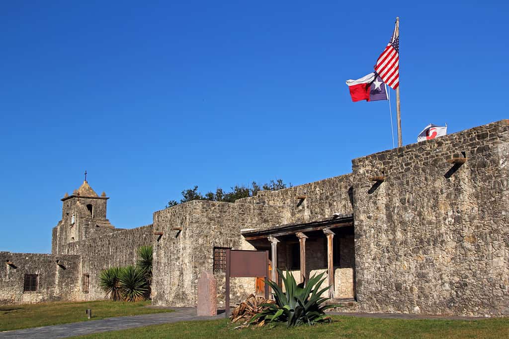 View of the Main Entrance to Presidio La Bahia in Goliad, Texas