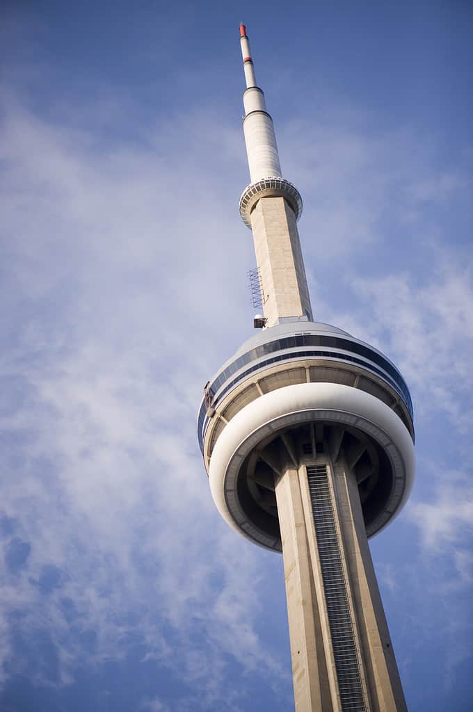 A shot of the CN Tower in Toronoto.