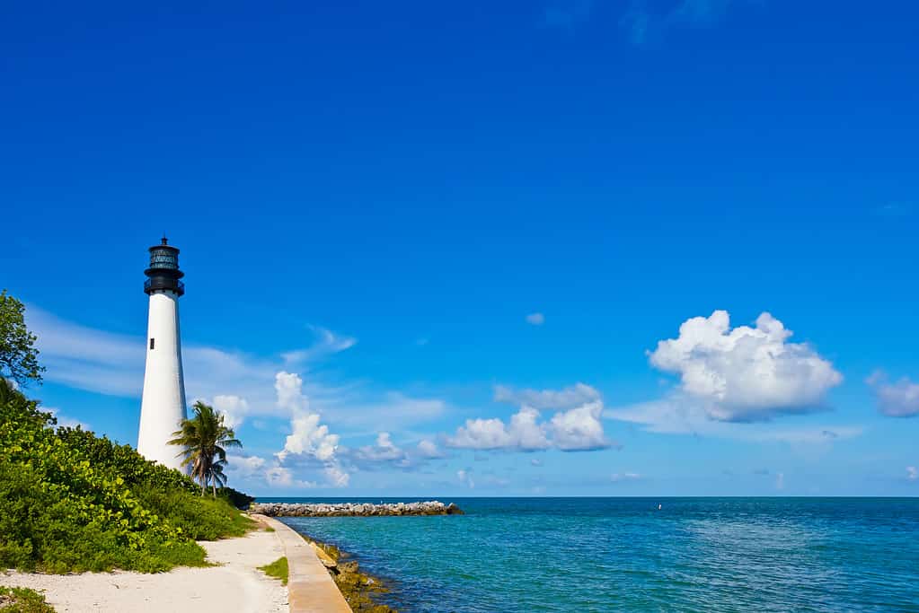 Cape Florida Lighthouse, Key Biscayne, Miami, Florida, USA