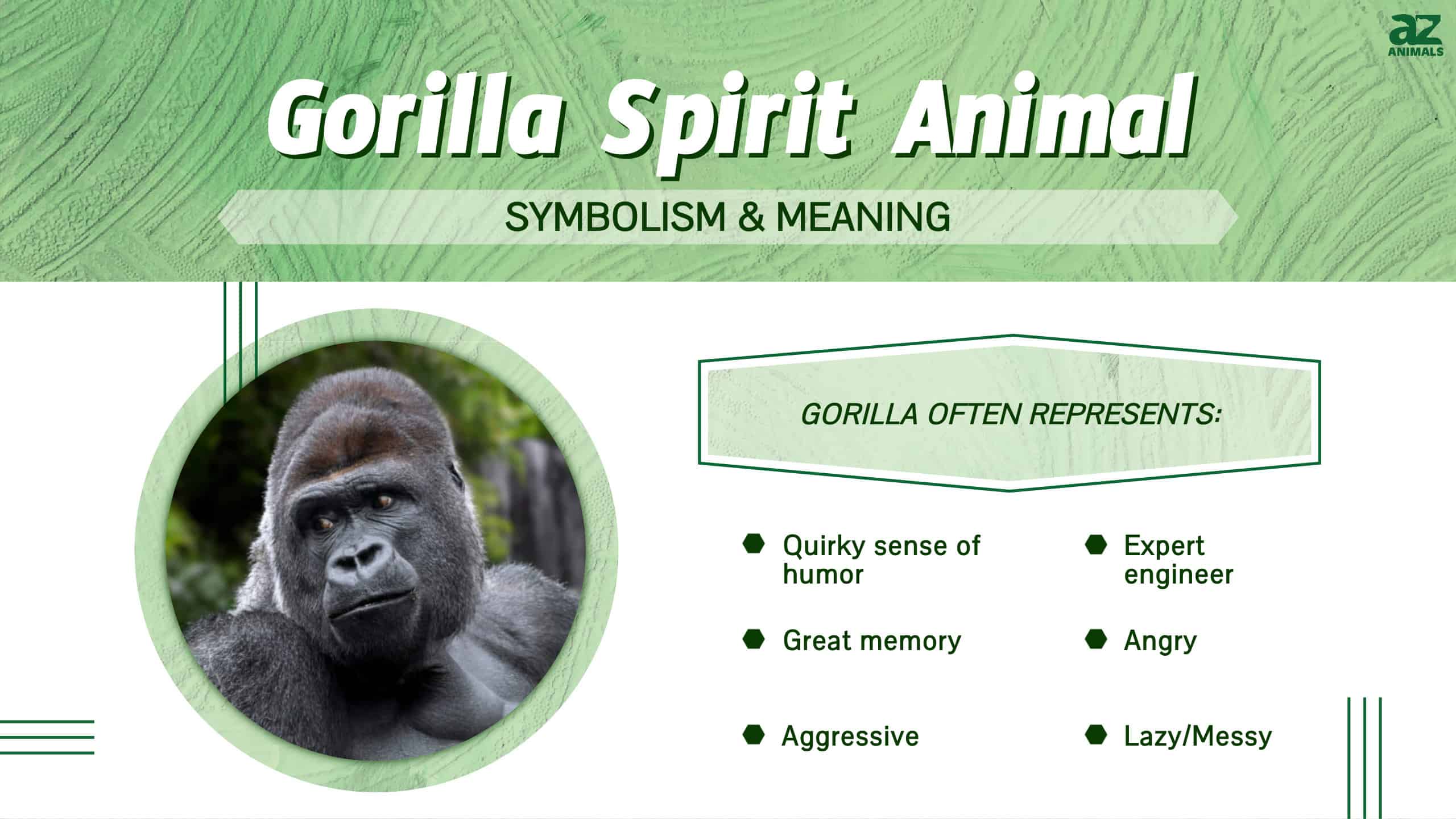 Gorilla Spirit Animal infographic