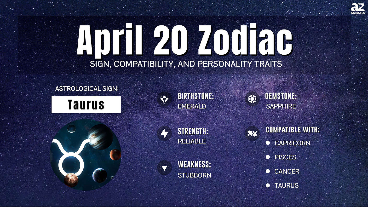 April 20 Zodiac Sign, Traits, Compatibility and More AZ Animals