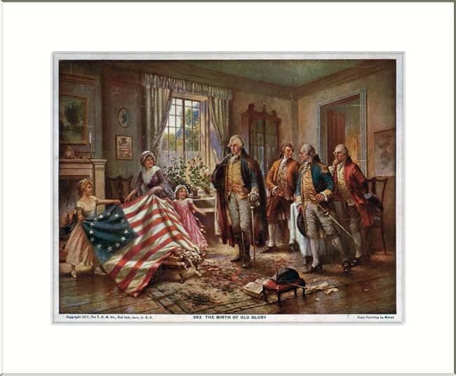 Continental congress members and Betsy Ross