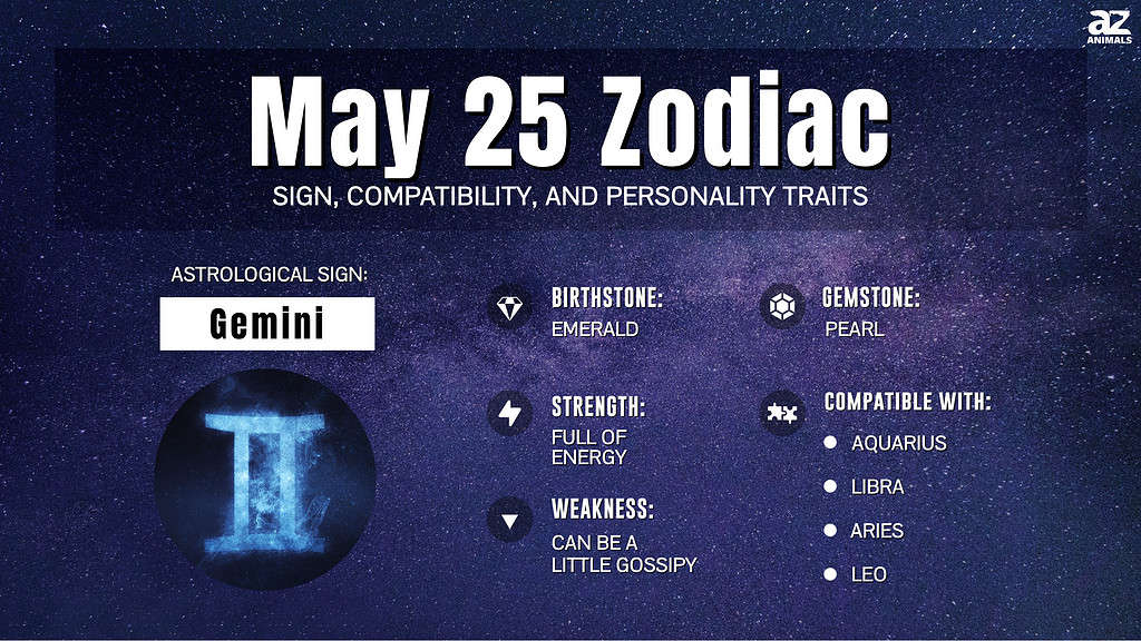 Infographic of May 25 Zodiac