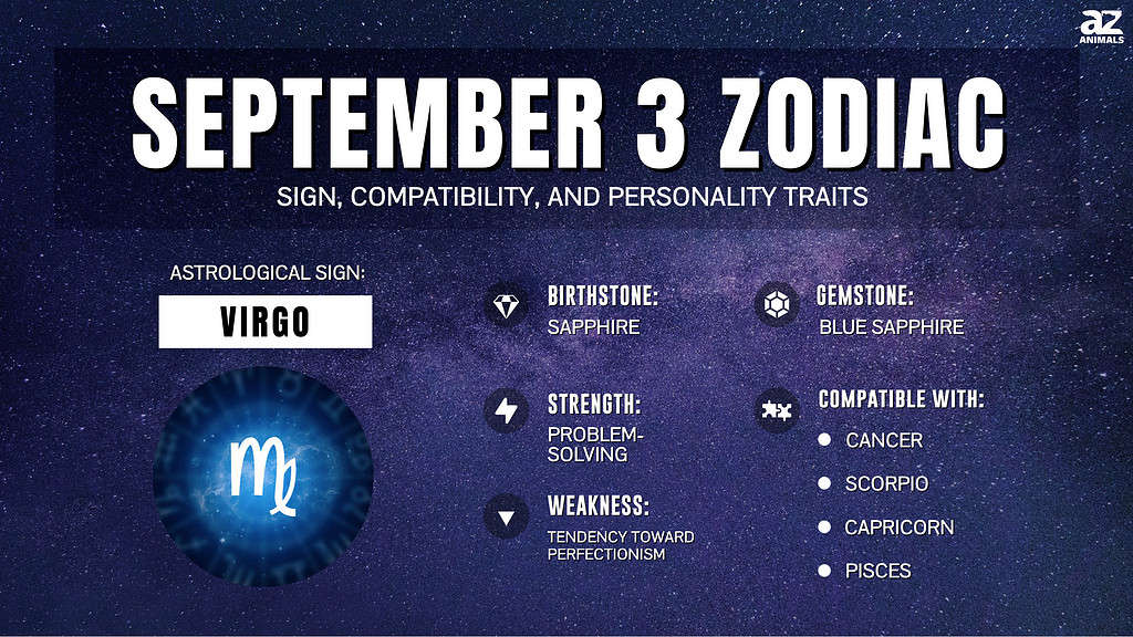 Infographic for September 3 Zodiac